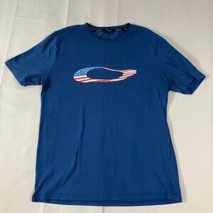 Oakley T-Shirt Men’s Medium Blue USA Flag Logo Graphic Tee